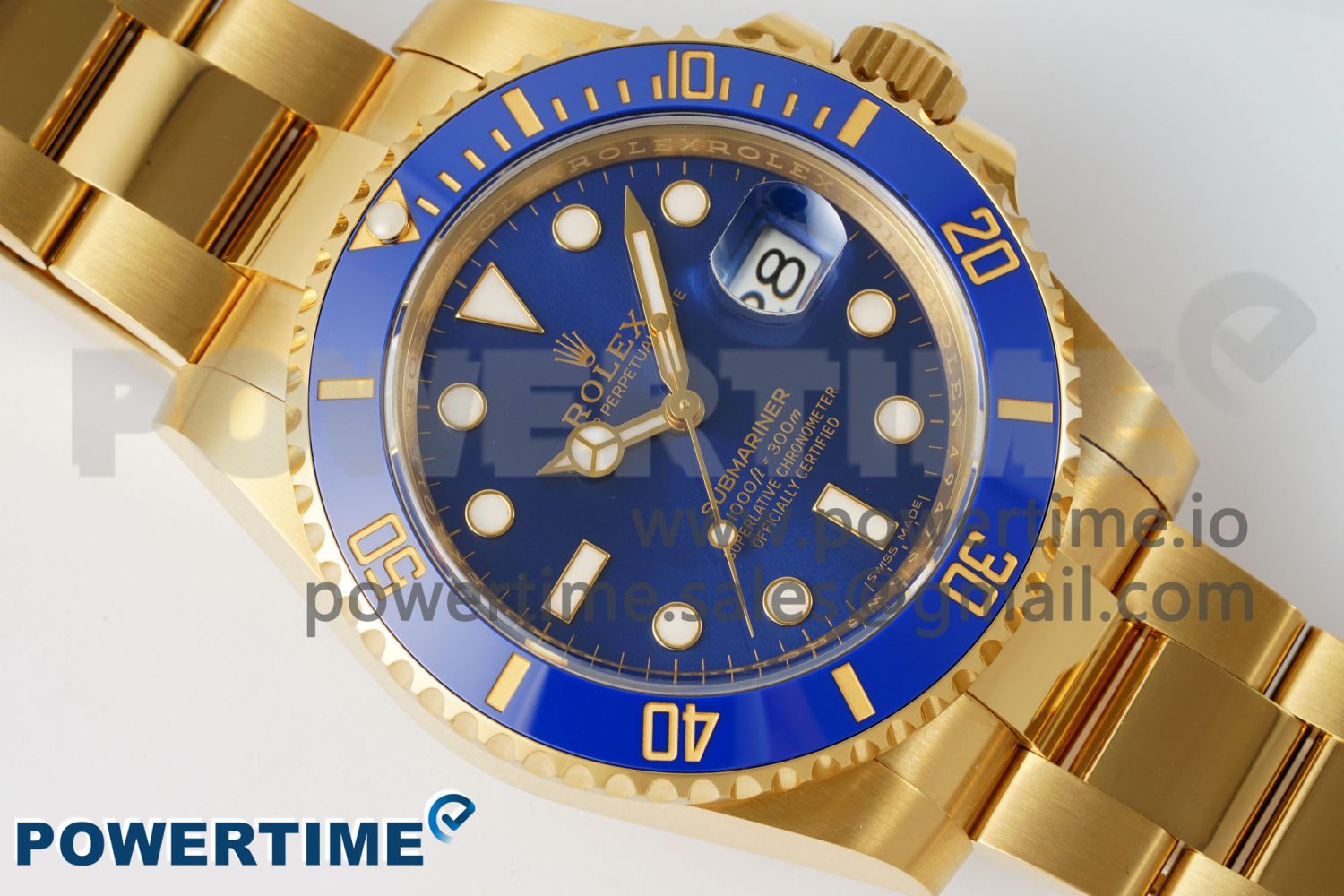 Submariner 116618 LB Blue Ceramic YG Plated 904L Steel Clean Factory 1:1 Best Edition VR3135 Super Clone - Image 3