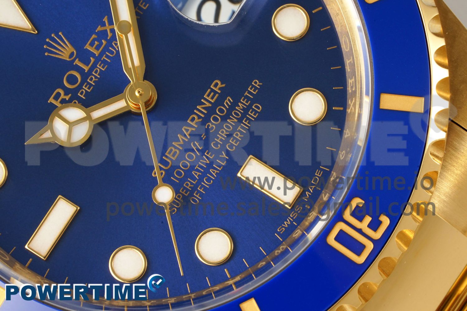 Submariner 116618 LB Blue Ceramic YG Plated 904L Steel Clean Factory 1:1 Best Edition VR3135 Super Clone - Image 5