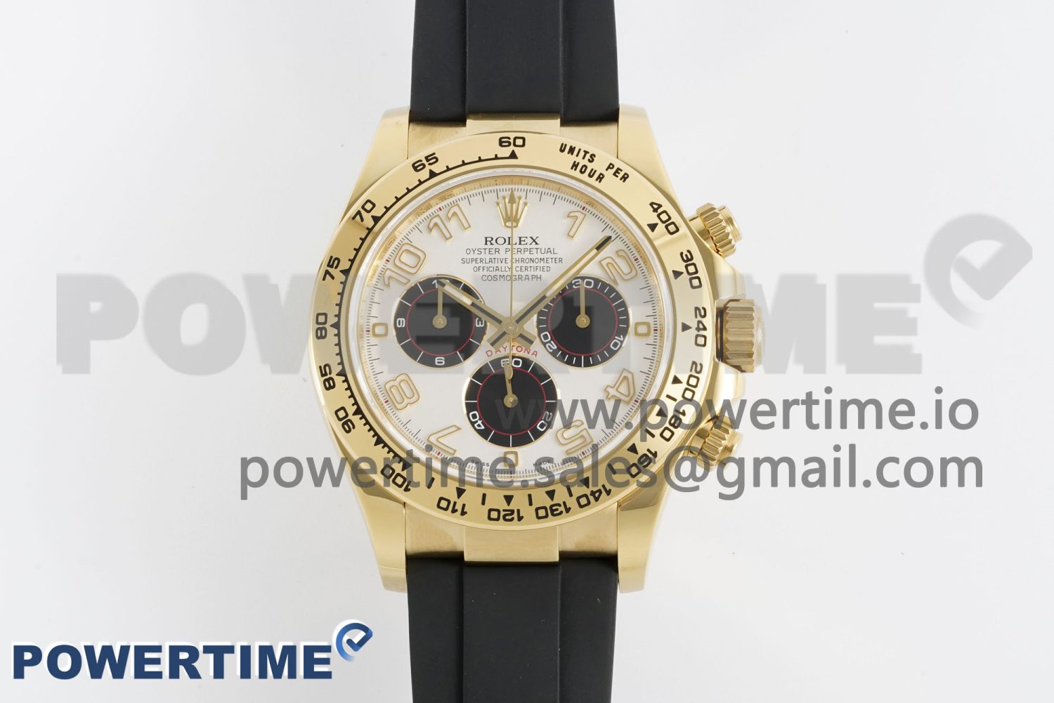 Daytona 116509 Clean 1:1 Best Edition YG Case White Dial on Rubber Strap SA4130 V2 Super Clone - Image 1
