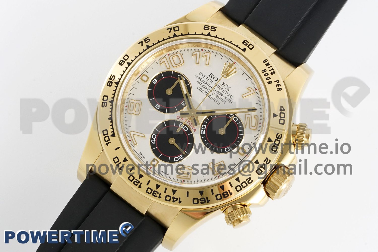 Daytona 116509 Clean 1:1 Best Edition YG Case White Dial on Rubber Strap SA4130 V2 Super Clone - Image 2