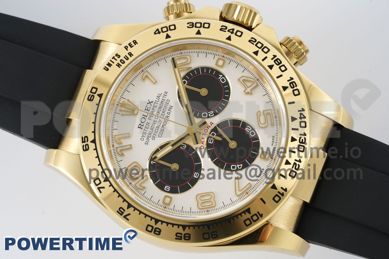 Daytona 116509 Clean 1:1 Best Edition YG Case White Dial on Rubber Strap SA4130 V2 Super Clone - Image 3