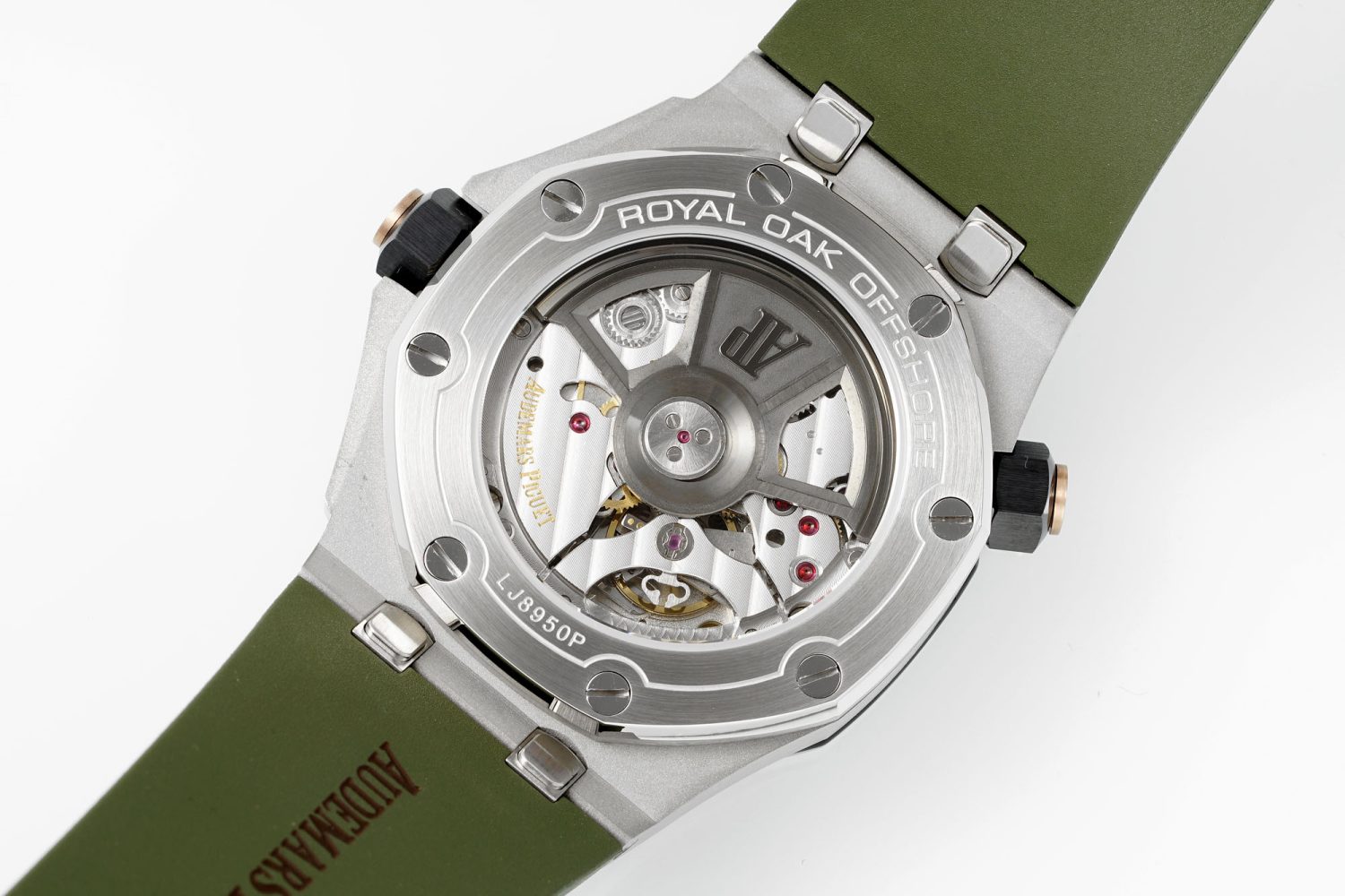 Royal Oak Offshore Diver 15720 Green Ceramic Bezel SS APF 1:1 Best Edition Green Dial on Green Rubber Strap A4308 - Image 9