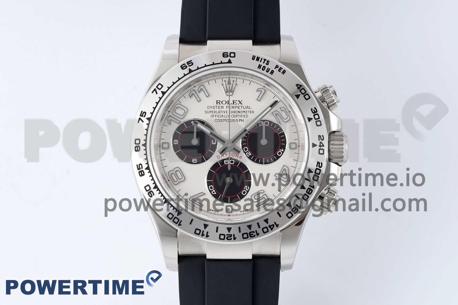 Daytona 116509 Clean 1:1 Best Edition 904L SS Case White Dial on Rubber Strap SA4130 V2 - Image 1