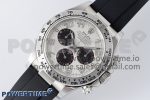 Daytona 116509 Clean 1:1 Best Edition 904L SS Case White Dial on Rubber Strap SA4130 V2 - Image 2