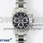 Daytona 116520 Clean Factory 1:1 Best Edition 904L SS Case and Bracelet Black Dial SA4130