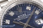 DateJust 36 126234 Clean 1:1 Best Edition 904L Steel Blue Textured Diamonds Dial on Jubilee Bracelet VR3235 - Image 4