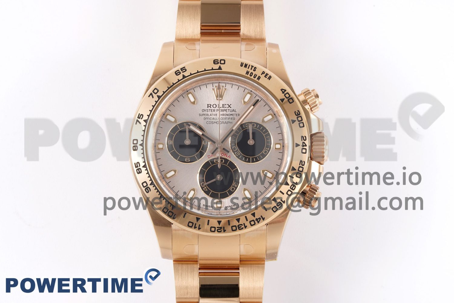 Daytona 116505 Clean 1:1 Best Edition Silver Dial RG Markers on RG Bracelet SA4130 V2 - Image 1