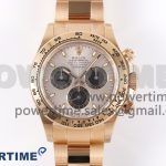 Daytona 116505 Clean 1:1 Best Edition Silver Dial RG Markers on RG Bracelet SA4130 V2