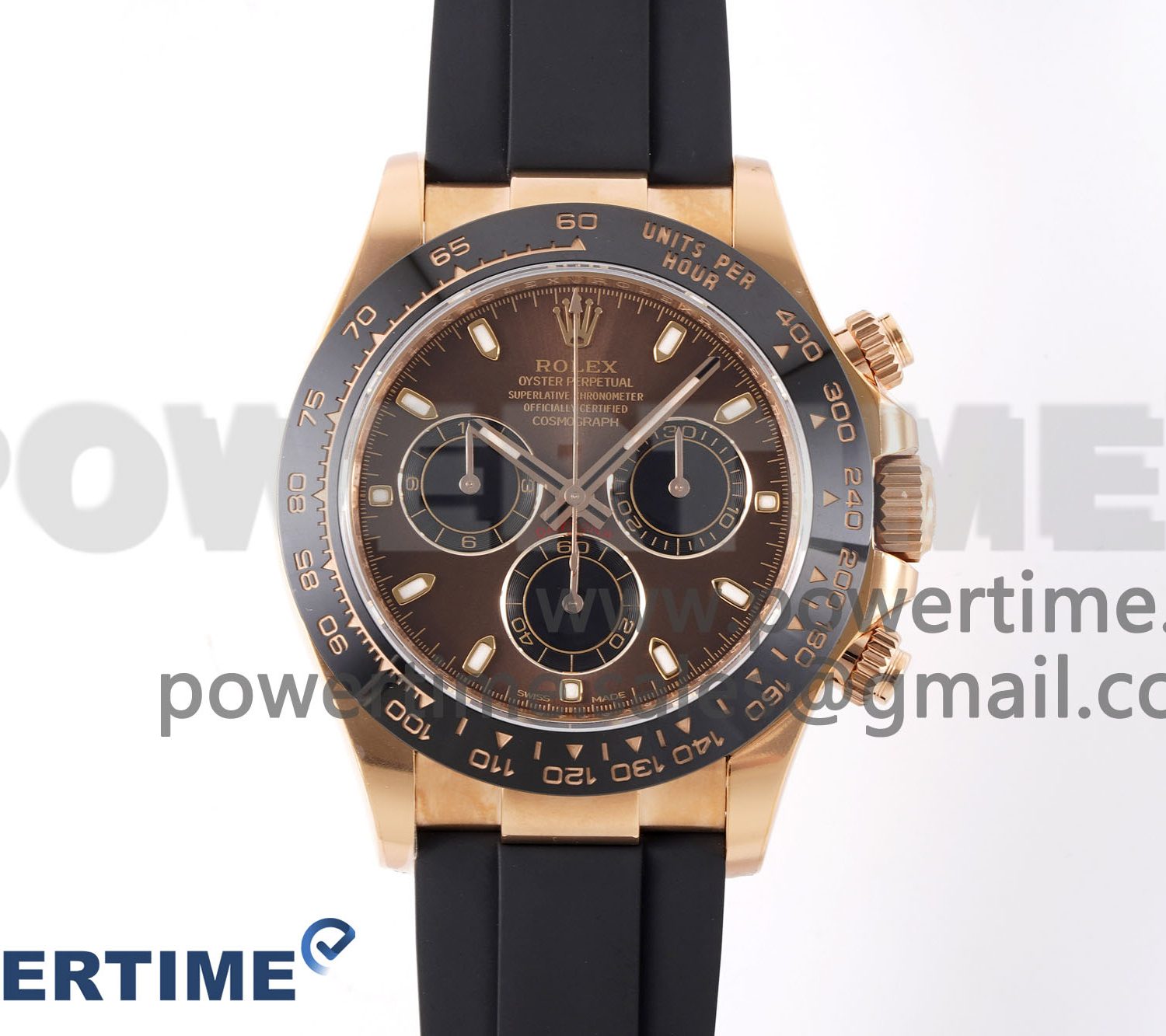 Daytona 116515 Clean 1:1 Best Edition Chocolate Dial Lume Markers on Oysterflex Strap SA4130 V2