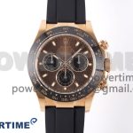 Daytona 116515 Clean 1:1 Best Edition Chocolate Dial Lume Markers on Oysterflex Strap SA4130 V2