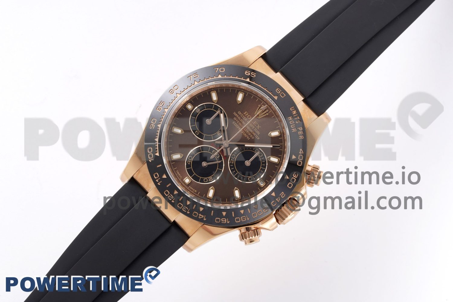 Daytona 116515 Clean 1:1 Best Edition Chocolate Dial Lume Markers on Oysterflex Strap SA4130 V2 - Image 2