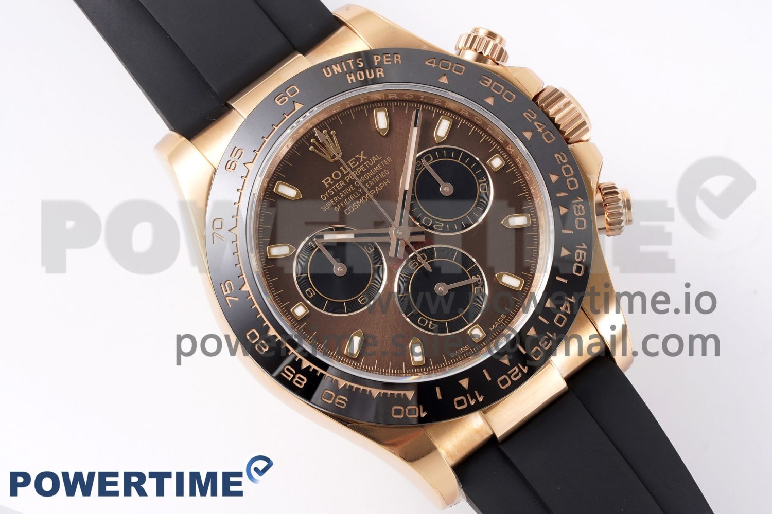 Daytona 116515 Clean 1:1 Best Edition Chocolate Dial Lume Markers on Oysterflex Strap SA4130 V2 - Image 3
