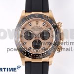 Daytona 116515 Clean 1:1 Best Edition RG Dial Black Markers on Oysterflex Strap SA4130 V2