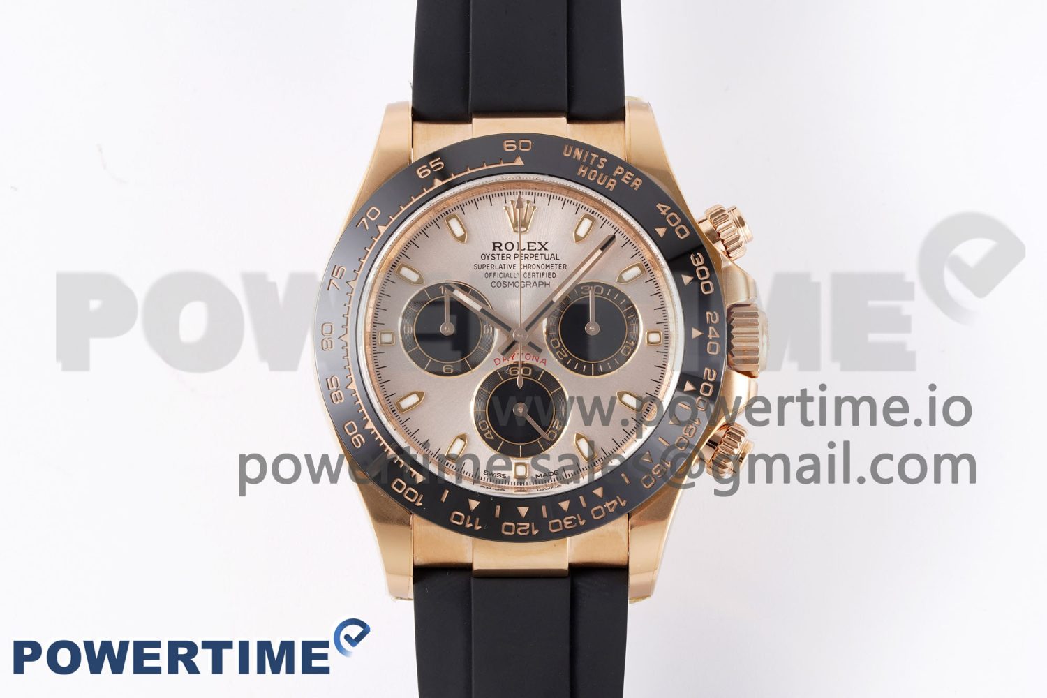 Daytona 116515 Clean 1:1 Best Edition Silver Dial RG Markers on Oysterflex Strap SA4130 V2 - Image 1
