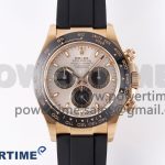 Daytona 116515 Clean 1:1 Best Edition Silver Dial RG Markers on Oysterflex Strap SA4130 V2