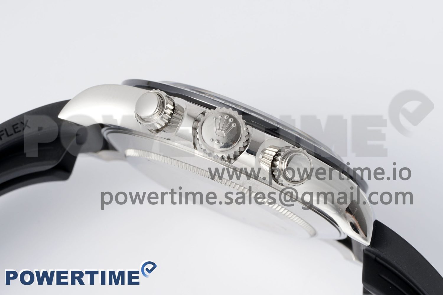 Daytona 116519 Clean Factory 1:1 Best Edition Black Diamonds Dial on Oysterflex Rubber Strap SA4130 Super Clone - Image 6