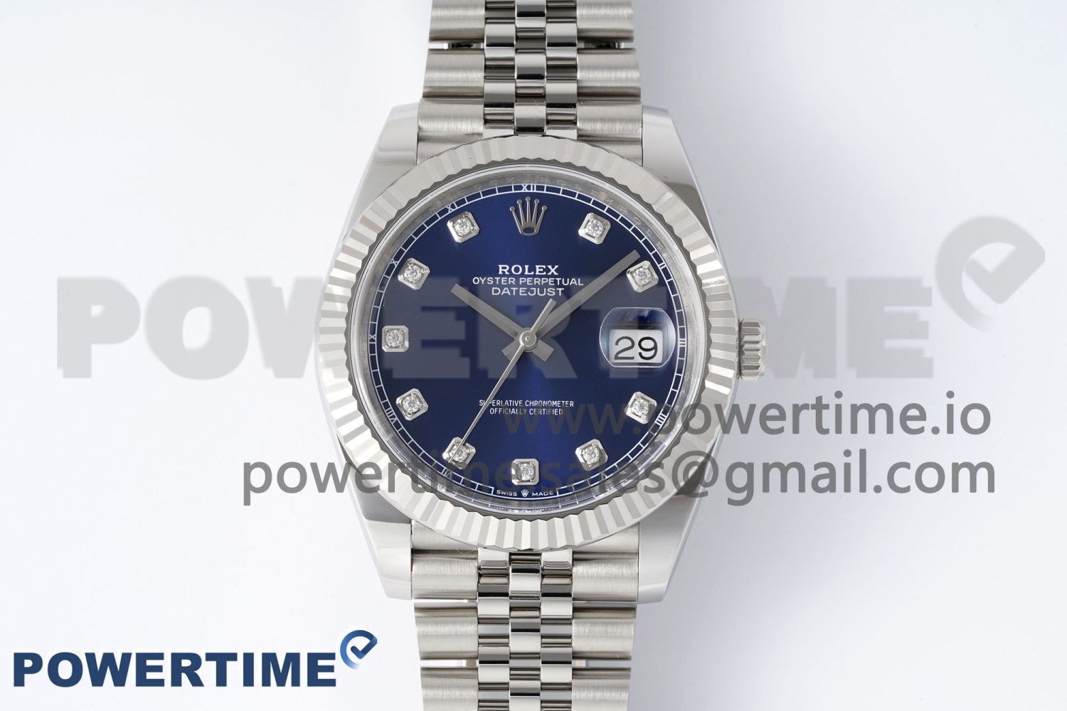 DateJust 41 126334 Clean 1:1 Best Edition 904L Steel Blue Diamond Dial on Jubilee Bracelet VR3235 Super Clone - Image 1