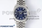 DateJust 41 126334 Clean 1:1 Best Edition 904L Steel Blue Diamond Dial on Jubilee Bracelet VR3235 Super Clone