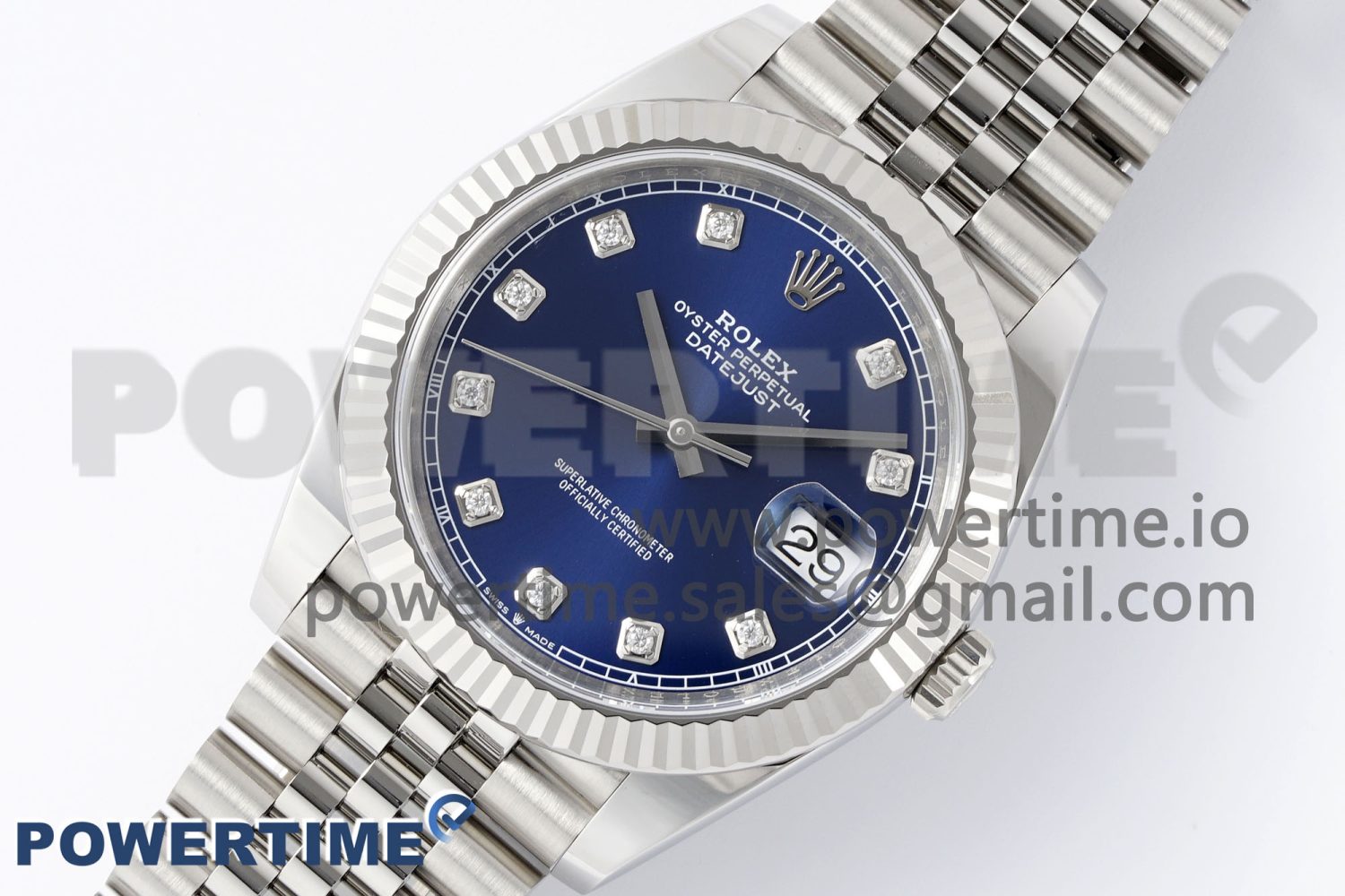 DateJust 41 126334 Clean 1:1 Best Edition 904L Steel Blue Diamond Dial on Jubilee Bracelet VR3235 Super Clone - Image 2
