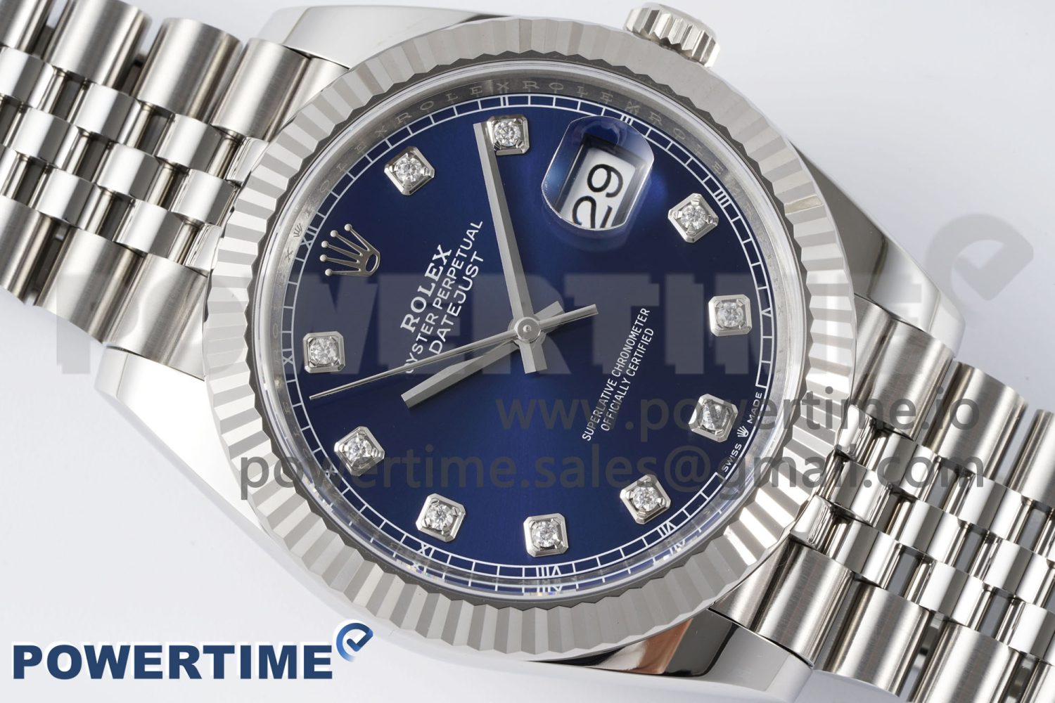 DateJust 41 126334 Clean 1:1 Best Edition 904L Steel Blue Diamond Dial on Jubilee Bracelet VR3235 Super Clone - Image 3