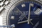 DateJust 41 126334 Clean 1:1 Best Edition 904L Steel Blue Diamond Dial on Jubilee Bracelet VR3235 Super Clone - Image 4