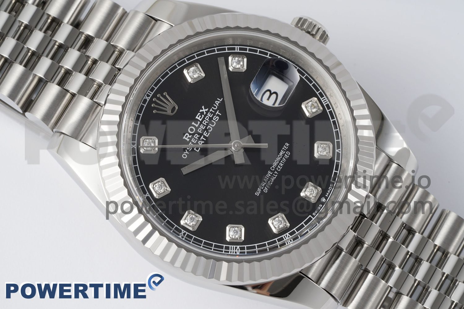 DateJust 41 126334 Clean 1:1 Best Edition 904L Steel Black Diamond Dial on Jubilee Bracelet VR3235 Super Clone - Image 3