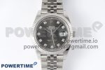 DateJust 41 126334 Clean 1:1 Best Edition 904L Steel Gray Diamond Dial on Jubilee Bracelet VR3235 Super Clone