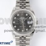 DateJust 41mm 126334 Clean Plus 1:1 Best Edition Gray Diamonds Dial on Jubilee Bracelet DD3235
