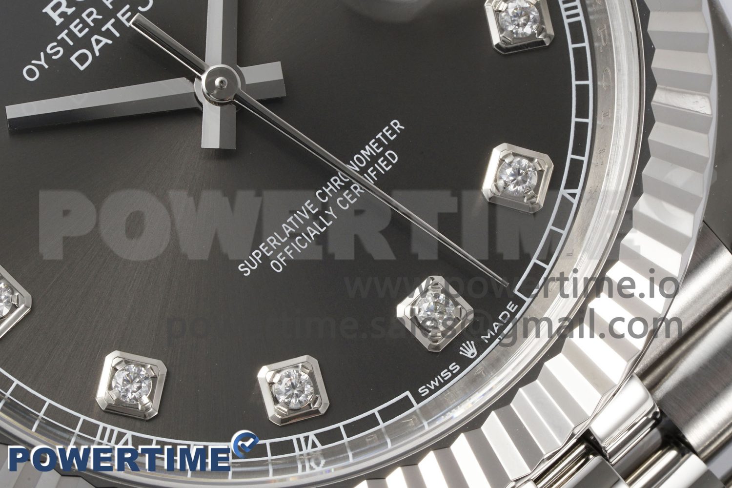 DateJust 41 126334 Clean 1:1 Best Edition 904L Steel Gray Diamond Dial on Jubilee Bracelet VR3235 Super Clone - Image 5