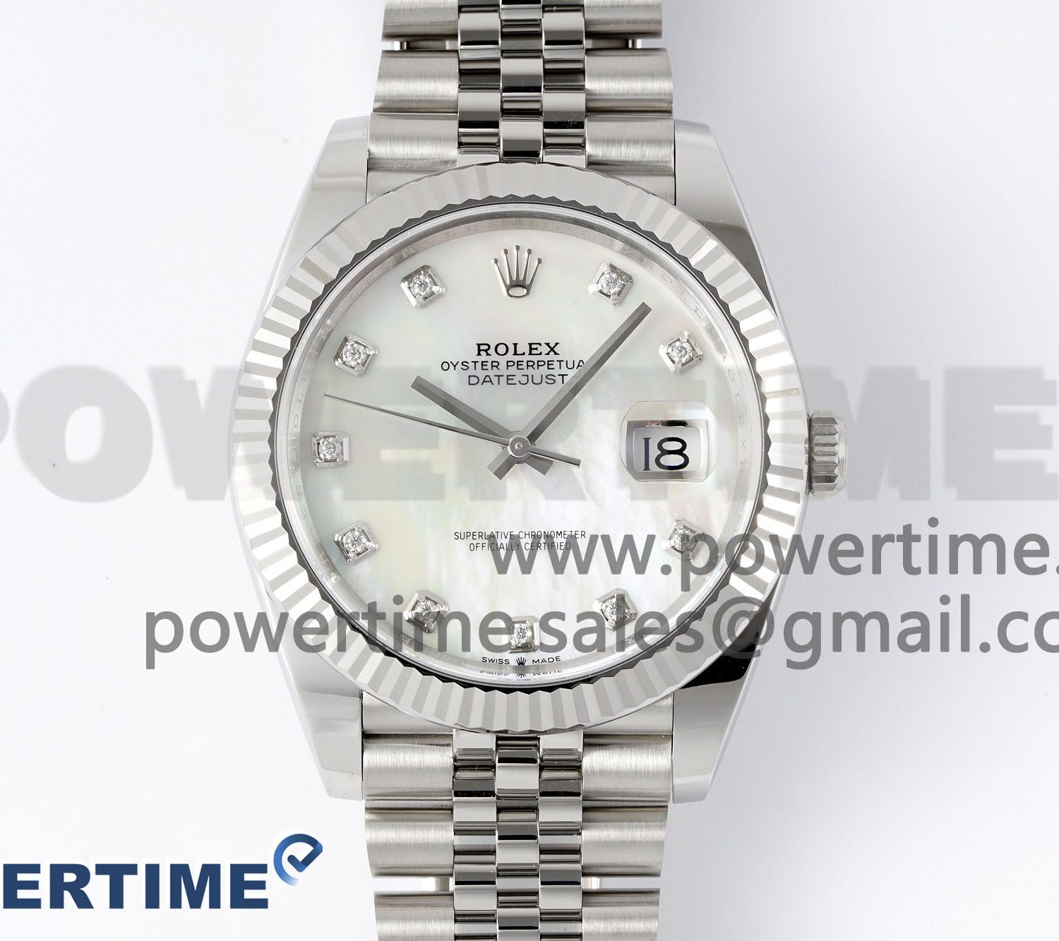 DateJust 36 126234 Clean 1:1 Best Edition 904L Steel White MOP Diamonds Dial on Jubilee Bracelet VR3235