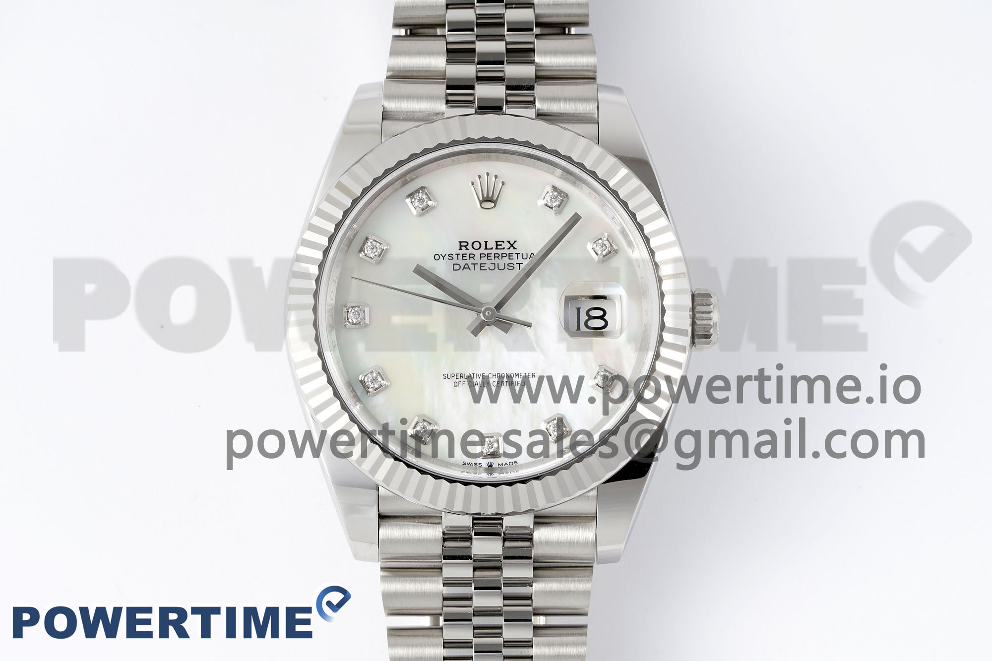 DSC3536.jpg DateJust 41 126334 Clean 1:1 Best Edition 904L Steel MOP Diamond Dial on Jubilee Bracelet VR3235 Super Clone - Image 1