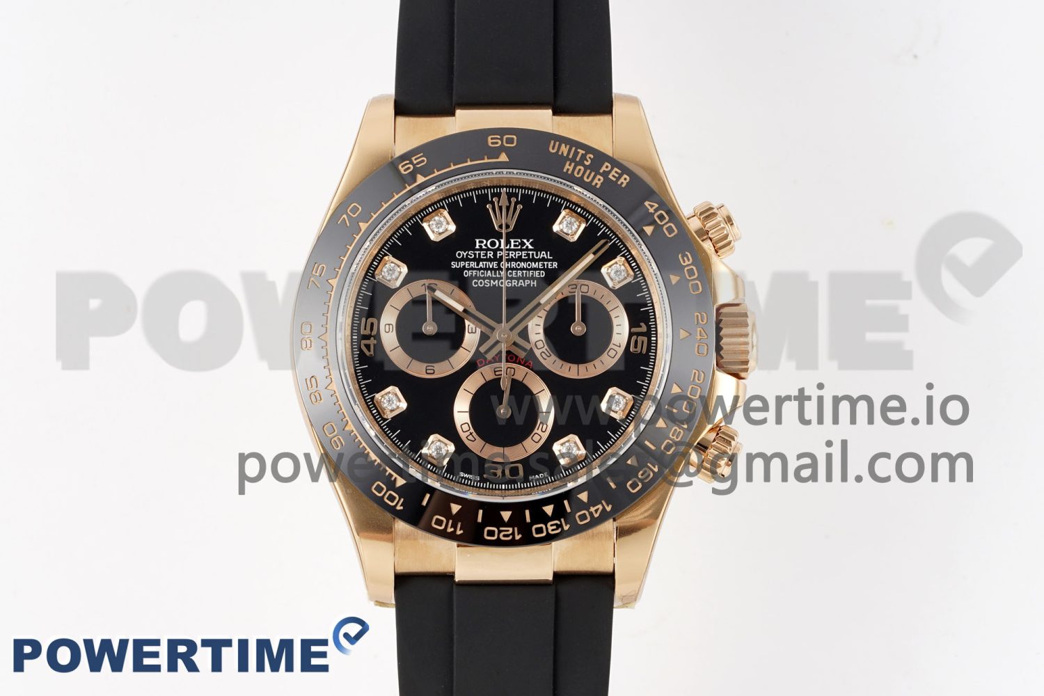 Daytona 116515 Clean 1:1 Best Edition Black Diamonds Dial on Oysterflex Strap SA4130 V2 - Image 1