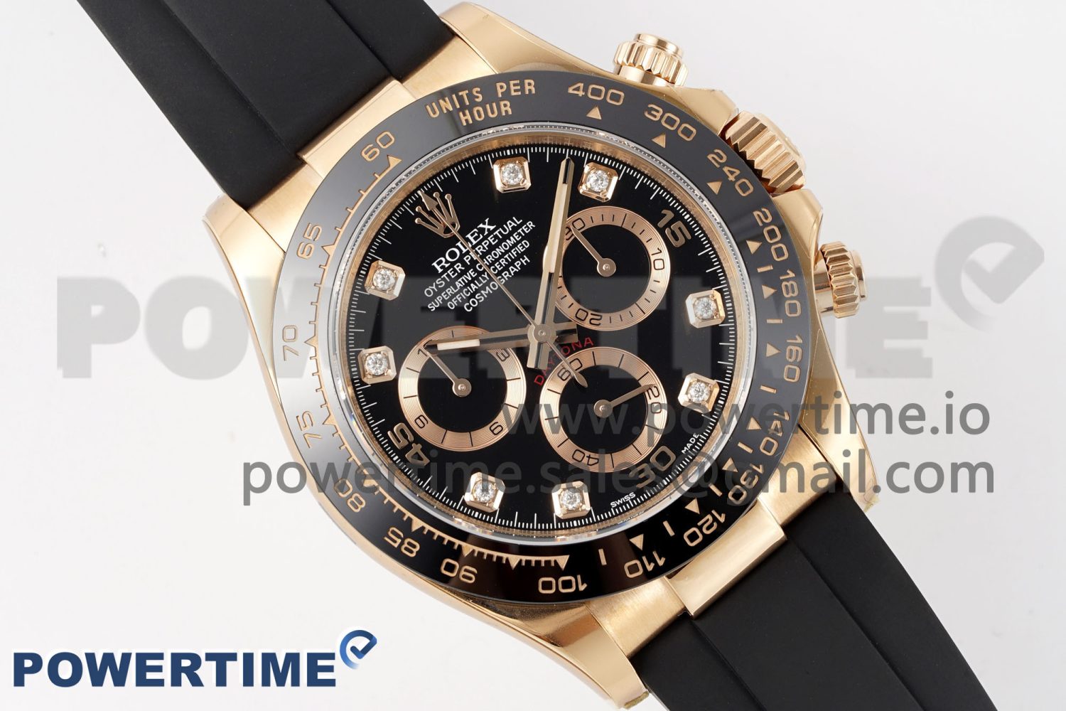 Daytona 116515 Clean 1:1 Best Edition Black Diamonds Dial on Oysterflex Strap SA4130 V2 - Image 3