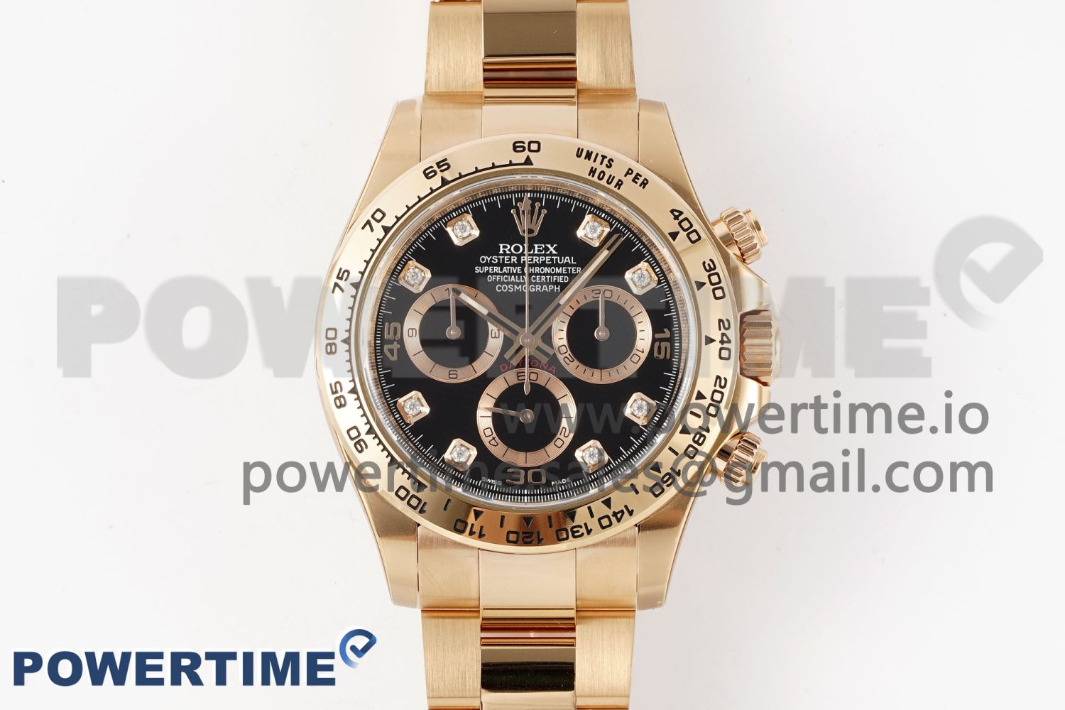 Daytona 116505 Clean 1:1 Best Edition Black Diamonds Dial on RG Bracelet SA4130 V2 - Image 1