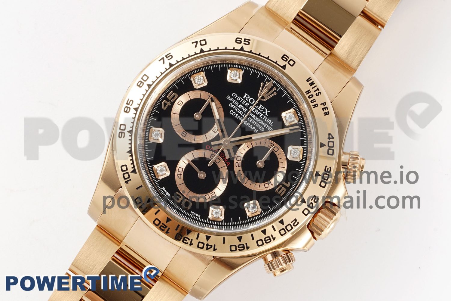 Daytona 116505 Clean 1:1 Best Edition Black Diamonds Dial on RG Bracelet SA4130 V2 - Image 2