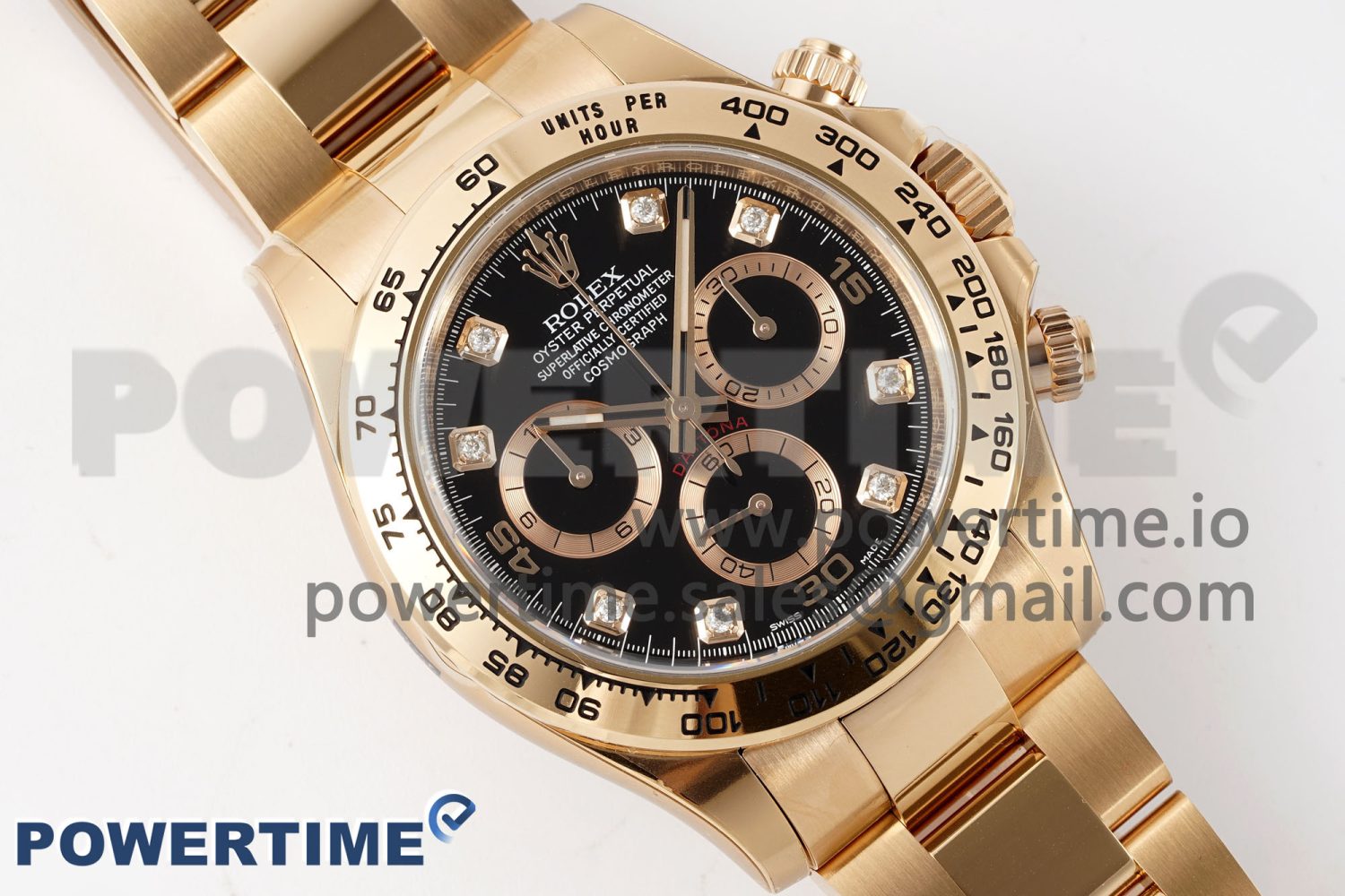 Daytona 116505 Clean 1:1 Best Edition Black Diamonds Dial on RG Bracelet SA4130 V2 - Image 3