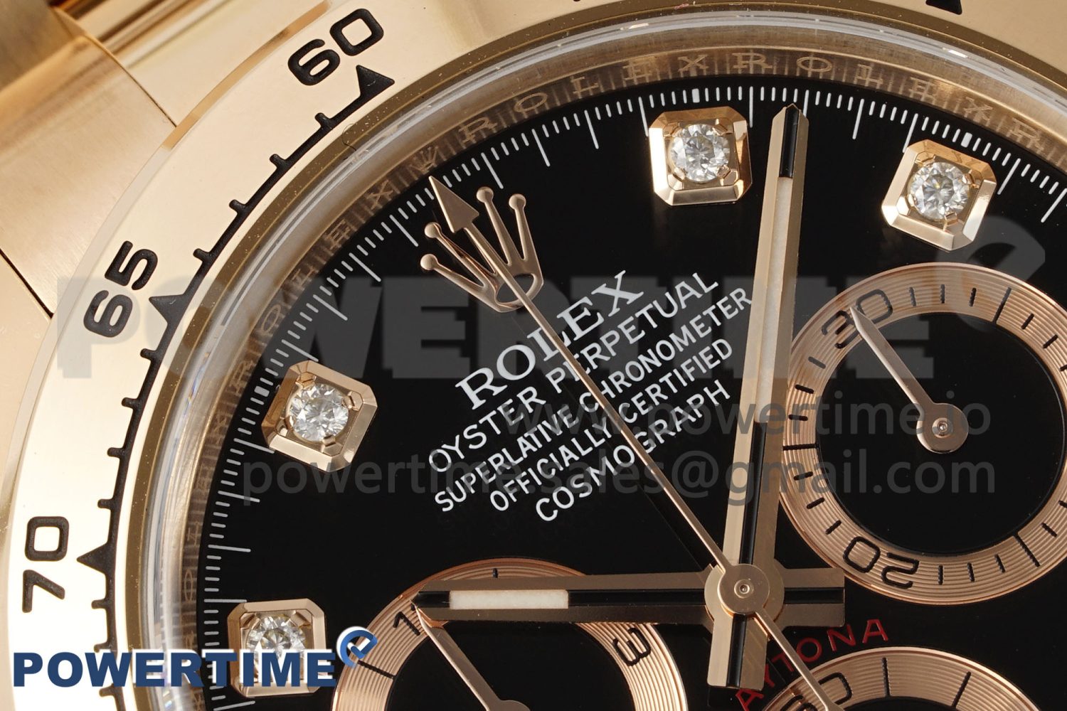 Daytona 116505 Clean 1:1 Best Edition Black Diamonds Dial on RG Bracelet SA4130 V2 - Image 4