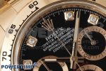 Daytona 116505 Clean 1:1 Best Edition Black Diamonds Dial on RG Bracelet SA4130 V2 - Image 4