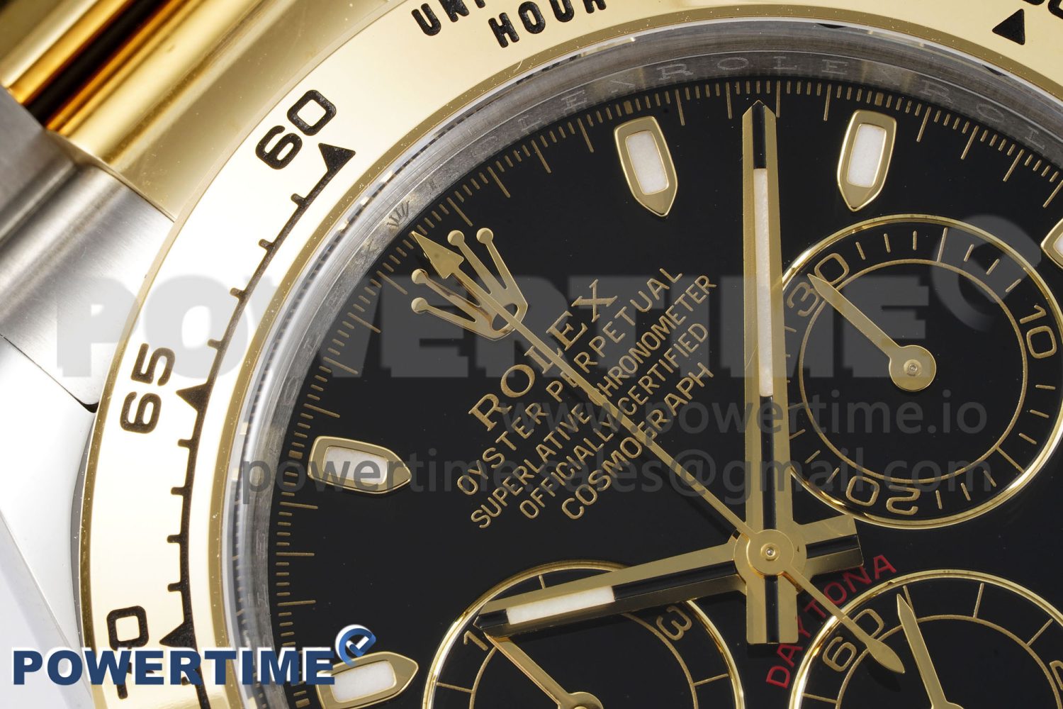 Daytona 116503 Clean 1:1 Best Edition Black Dial on YG/SS Bracelet SA4130 V2 - Image 4