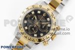 Daytona 116503 Clean 1:1 Best Edition Black Diamonds Dial on YG/SS Bracelet SA4130 Super Clone - Image 2