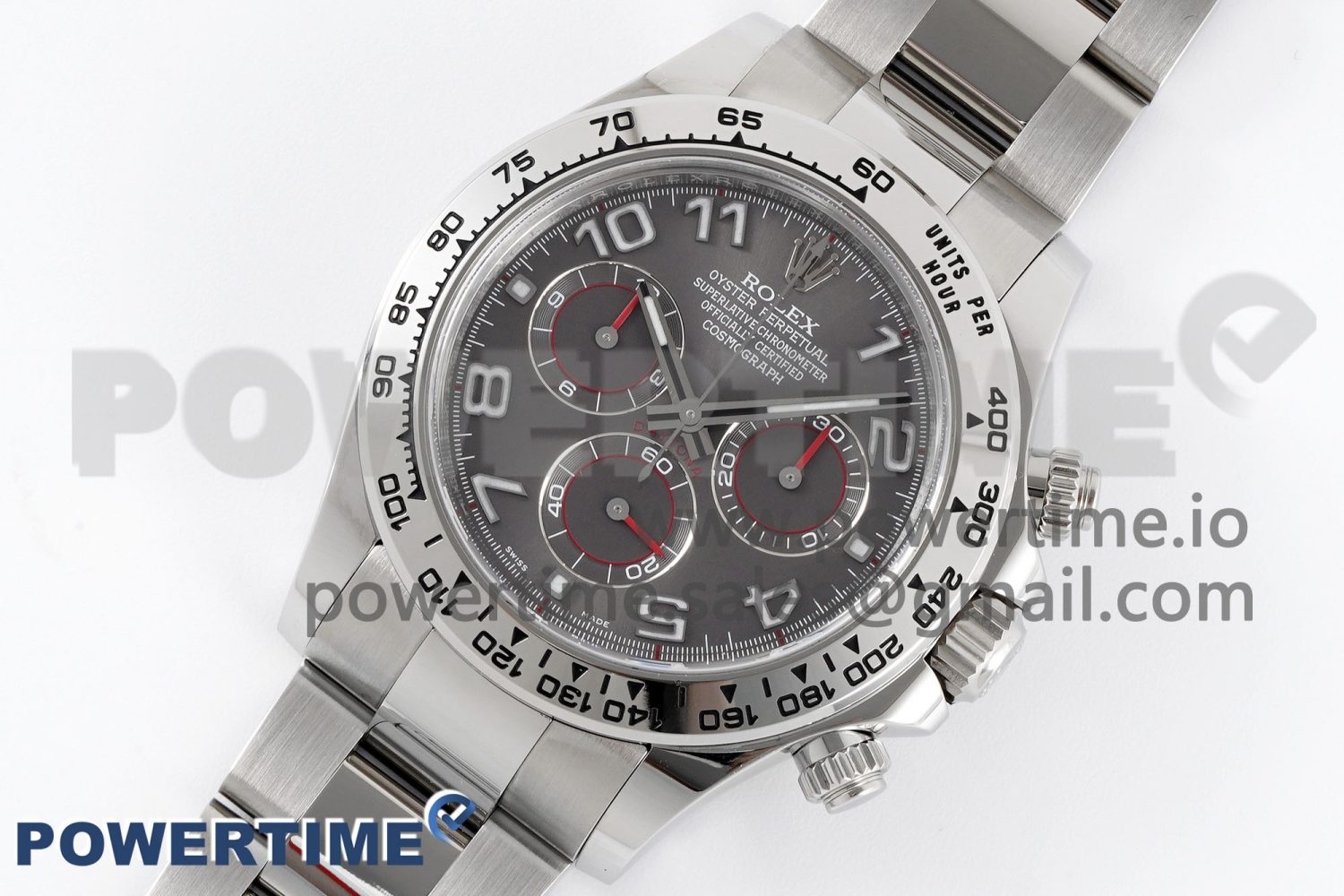 Daytona 116509 Clean 1:1 Best Edition Gray Dial Arabic Markers on SS Bracelet SA4130 V2 - Image 2