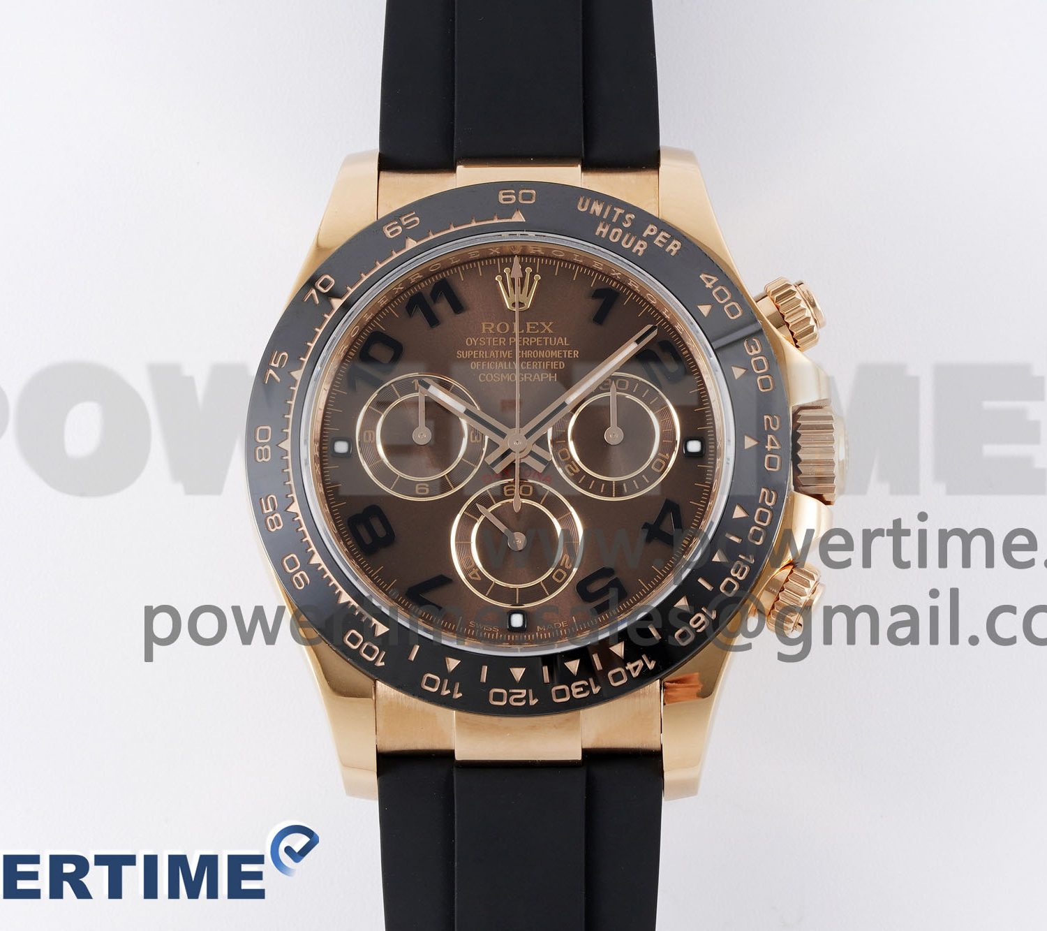 Daytona 116515 Clean 1:1 Best Edition Chocolate Dial Black Markers on Oysterflex Strap SA4130 V2