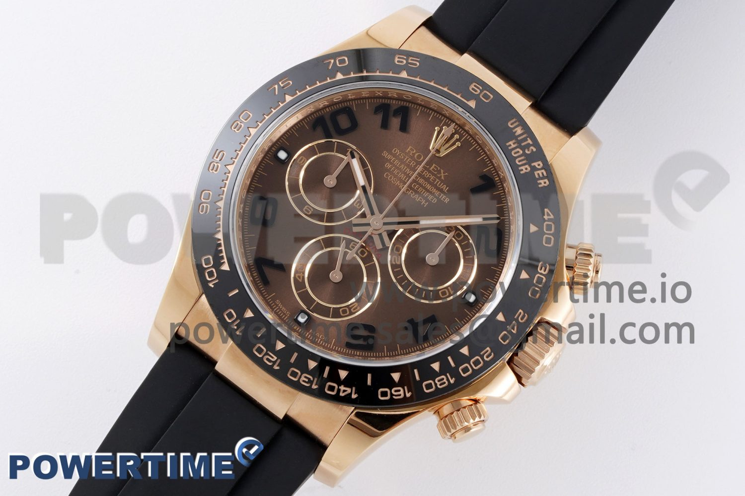 Daytona 116515 Clean 1:1 Best Edition Chocolate Dial Black Markers on Oysterflex Strap SA4130 V2 - Image 2