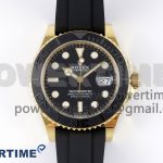 Yacht-Master 42mm 226658 Clean 1:1 Best Edition 3D Black Ceramic Bezel on Black Rubber Strap A3235