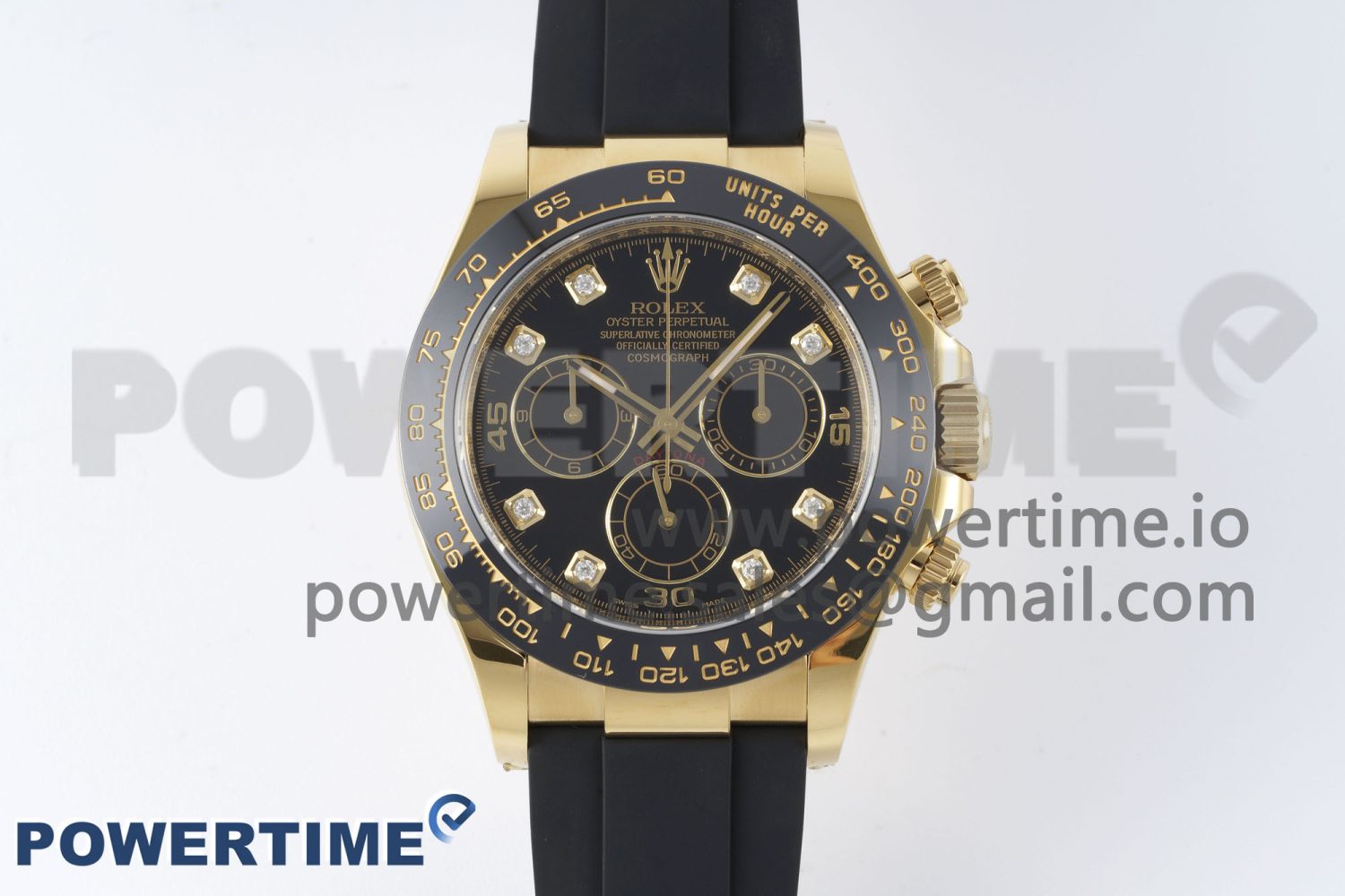 Daytona 116518 Clean Factory 1:1 Best Edition Black Diamonds Dial on Oysterflex Rubber Strap SA4130 Super Clone - Image 1