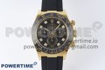 Daytona 116518 Clean Factory 1:1 Best Edition Black Diamonds Dial on Oysterflex Rubber Strap SA4130 Super Clone