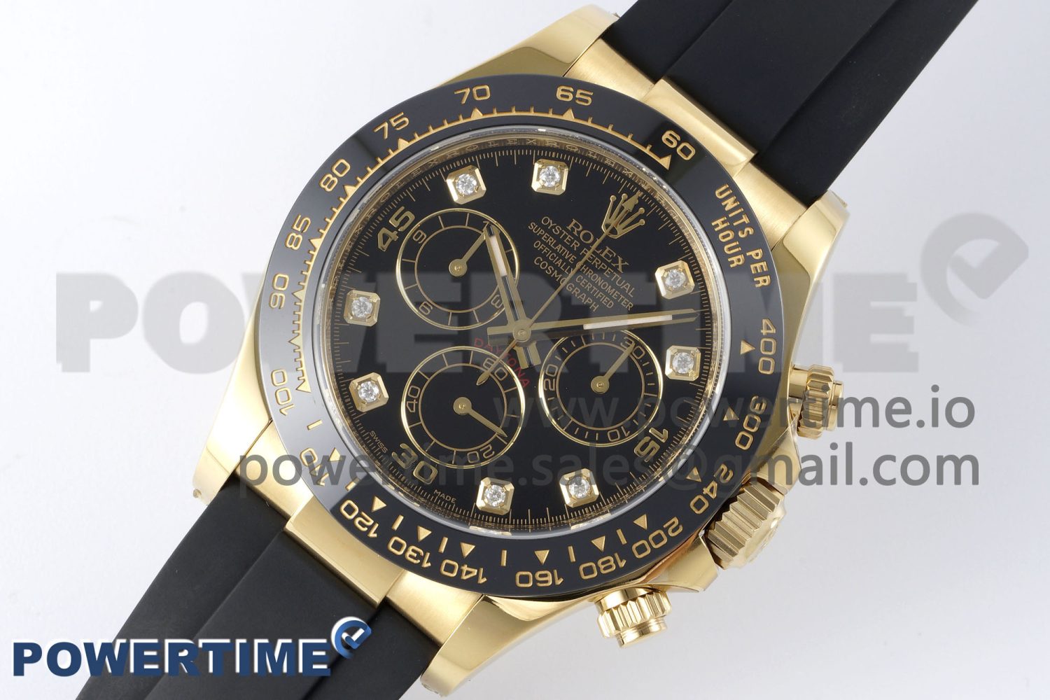 Daytona 116518 Clean Factory 1:1 Best Edition Black Diamonds Dial on Oysterflex Rubber Strap SA4130 Super Clone - Image 2