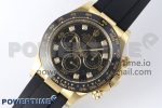 Daytona 116518 Clean Factory 1:1 Best Edition Black Diamonds Dial on Oysterflex Rubber Strap SA4130 Super Clone - Image 2