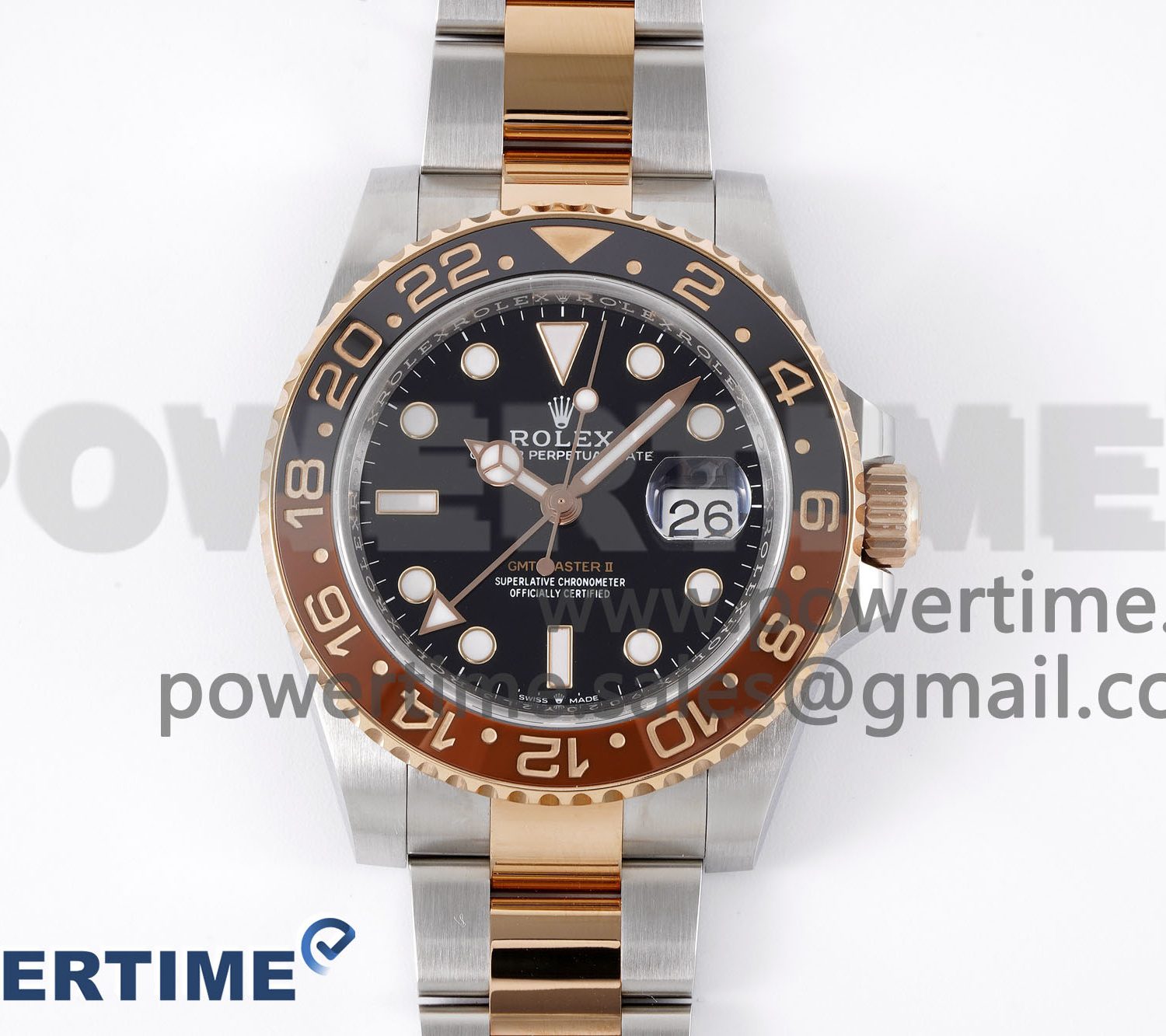 GMT-Master II 126711 CHNR Black/Brown Ceramic Clean Factory Best Edition on SS/RG Bracelet DD3285 CHS
