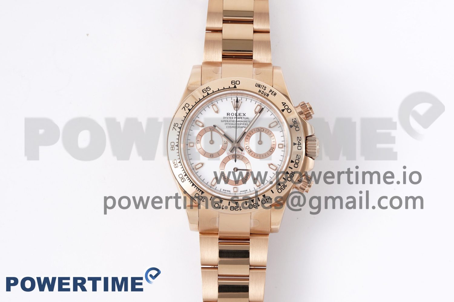 Daytona 116505 KING 1:1 Best Edition White Dial on RG Bracelet SA4130 - Image 1